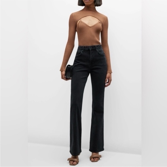 Rails Denim - Rails The Sunset High Rise Slim Flare Jeans Black Size 28 NWT